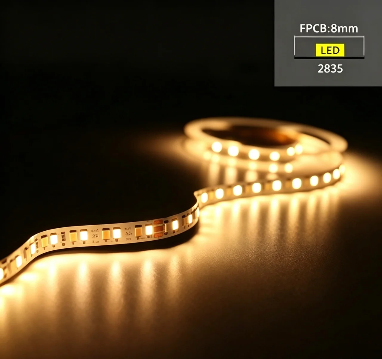 2835 · W8 · 120 bare LED strip product image