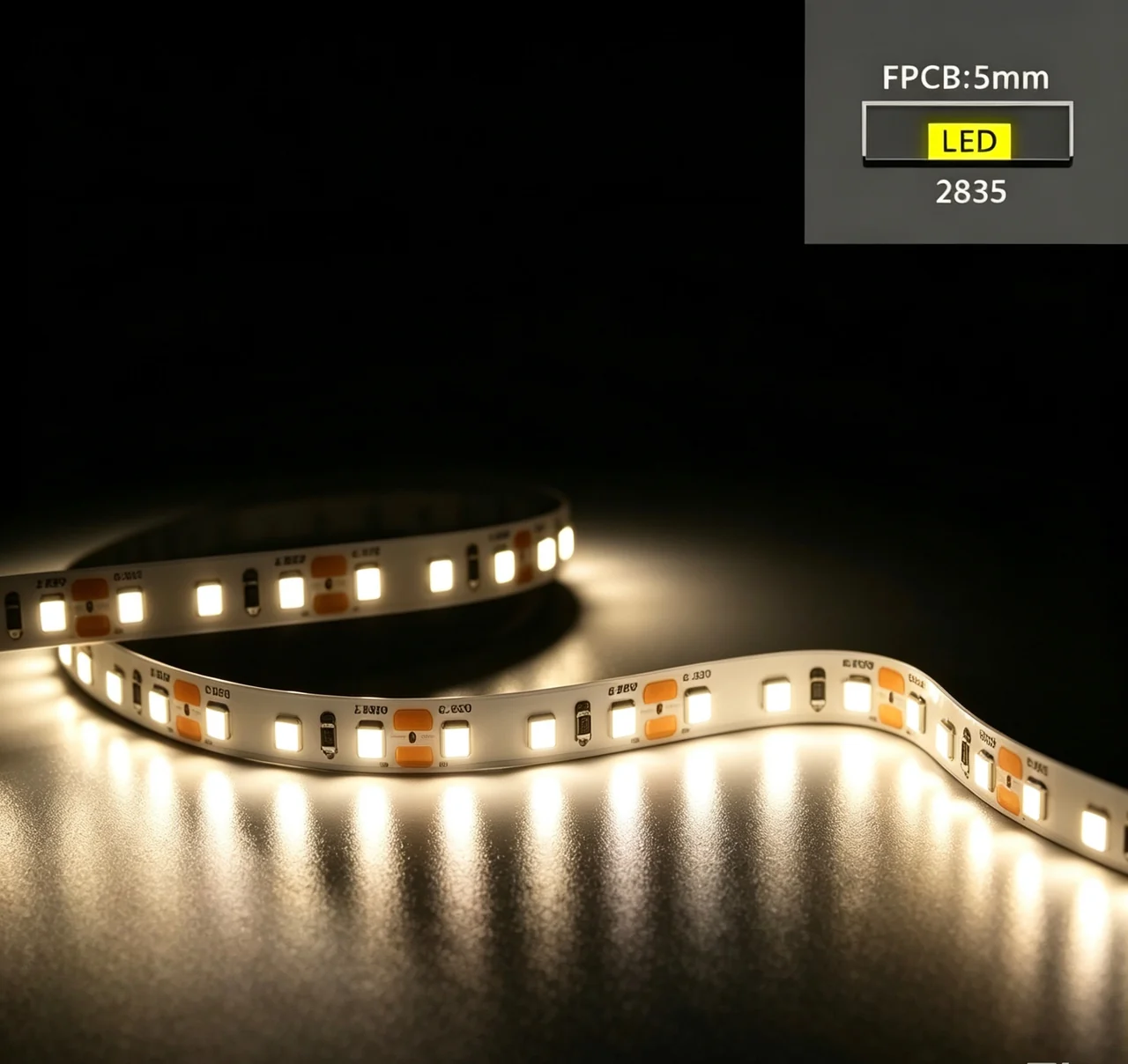 2835 · W5 · 120 bare LED strip product image
