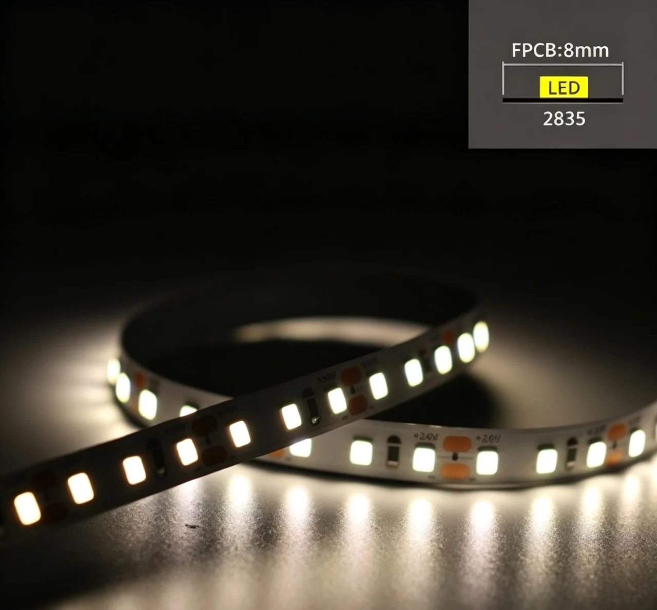 2835 · W8 · 120 bare LED strip product image
