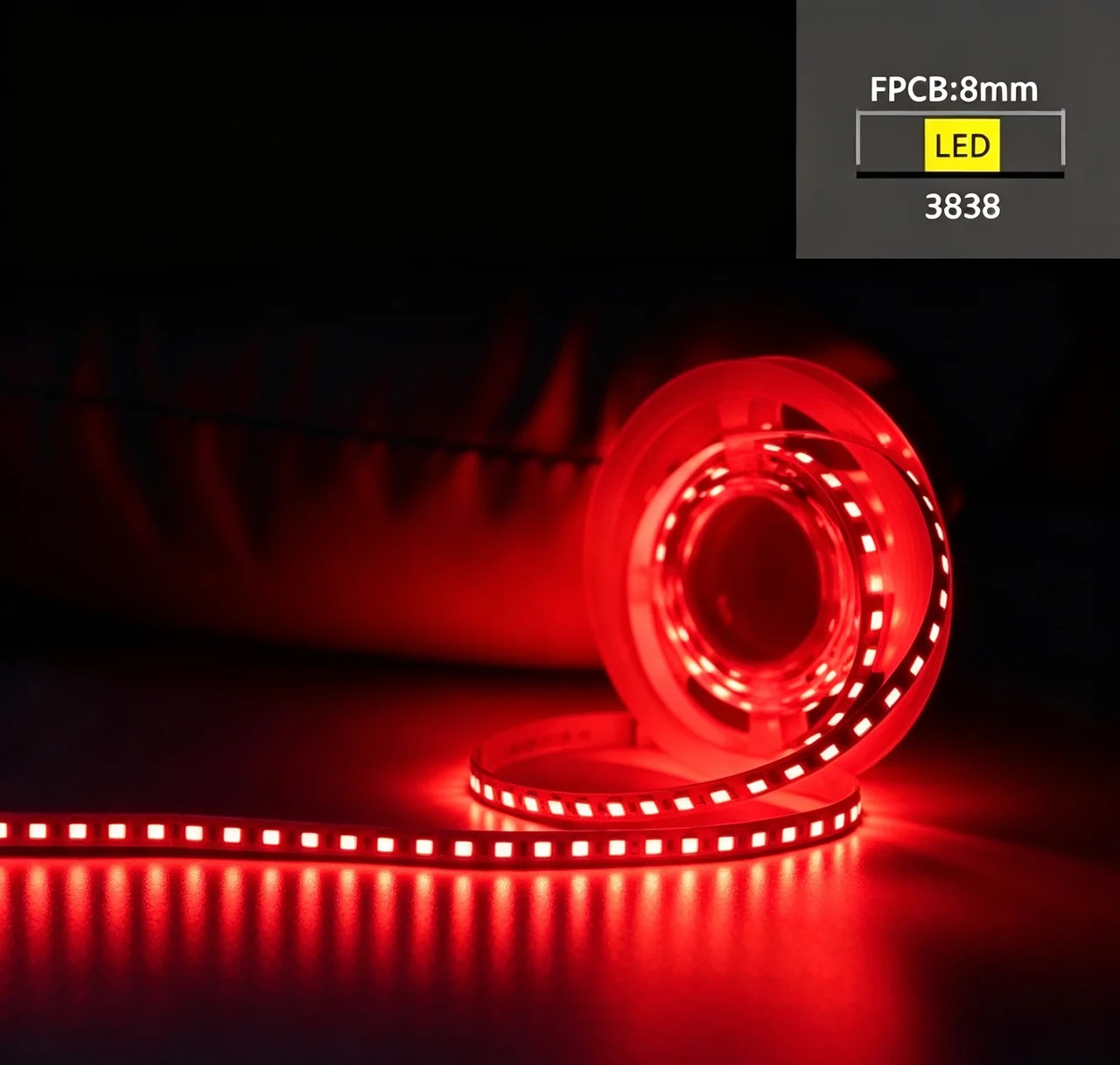 3838 · W8 · 120 bare LED strip product image