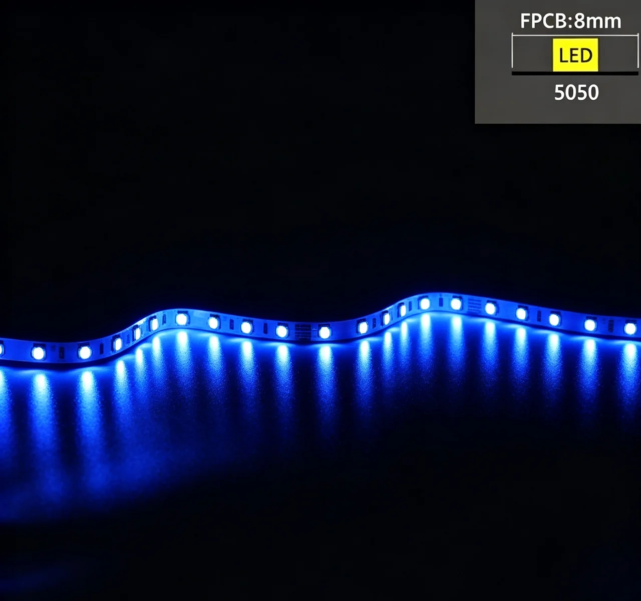 5050 · W8 · 60 bare LED strip product image