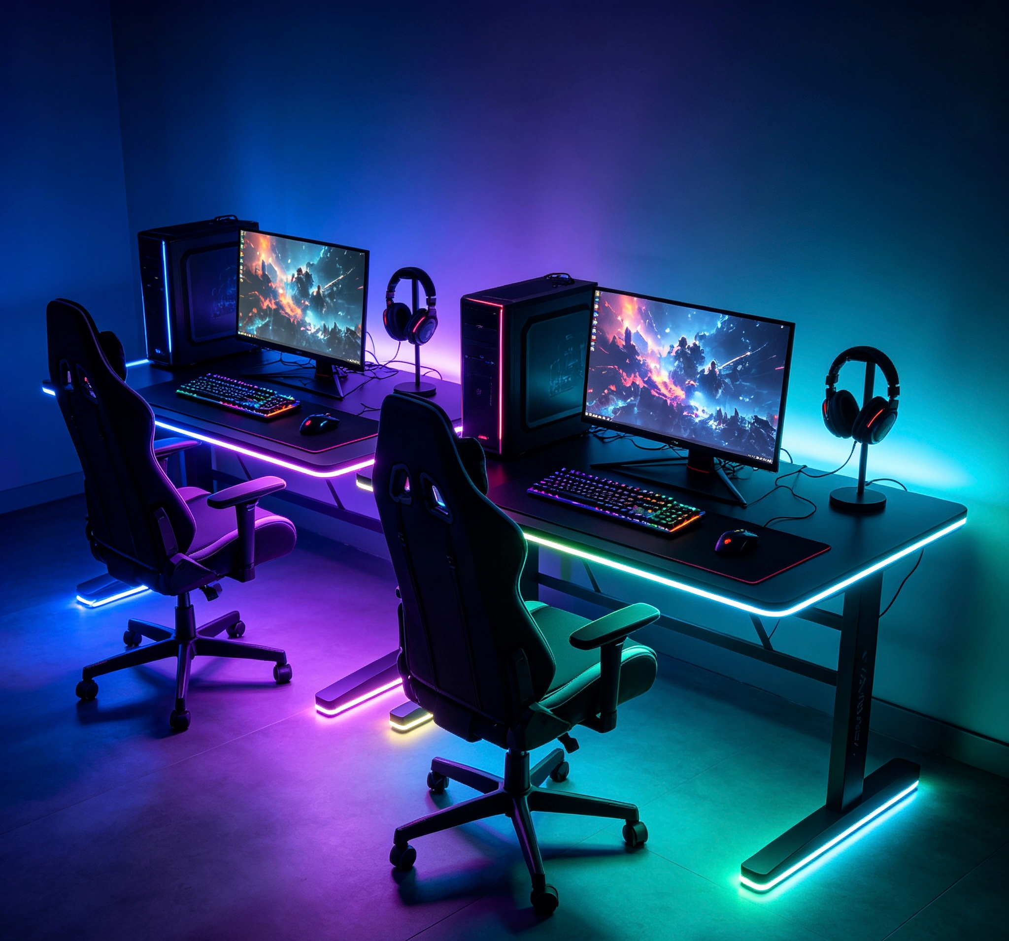 Illustrative gaming lighting scene
